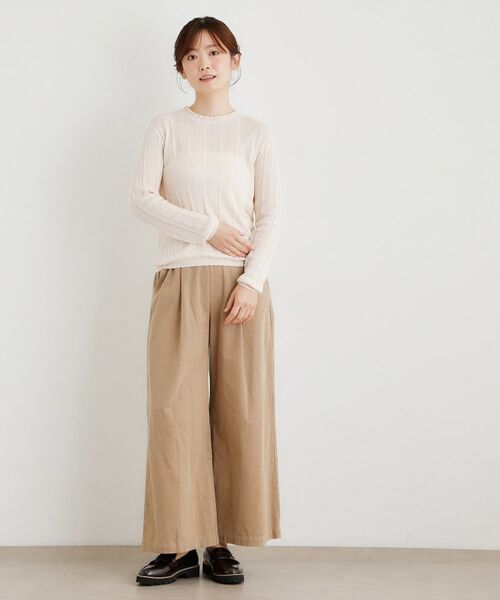 LAURA ASHLEY / ローラ アシュレイ ニット・セーター | 【シーウール】透かし編み プルオーバーニット | 詳細3