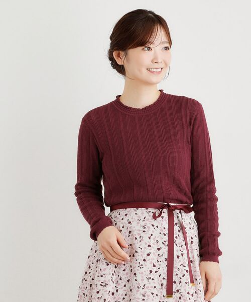 LAURA ASHLEY / ローラ アシュレイ ニット・セーター | 【シーウール】透かし編み プルオーバーニット | 詳細9