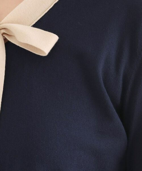 LAURA ASHLEY / ローラ アシュレイ ニット・セーター | 【洗える／ボウタイ／クレリック】プルオーバーニット | 詳細12