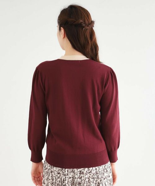 LAURA ASHLEY / ローラ アシュレイ ニット・セーター | 【洗える／ボウタイ／クレリック】プルオーバーニット | 詳細15