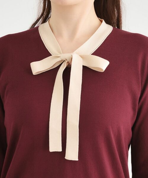 LAURA ASHLEY / ローラ アシュレイ ニット・セーター | 【洗える／ボウタイ／クレリック】プルオーバーニット | 詳細16