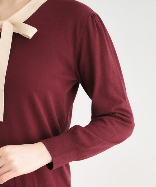 LAURA ASHLEY / ローラ アシュレイ ニット・セーター | 【洗える／ボウタイ／クレリック】プルオーバーニット | 詳細17