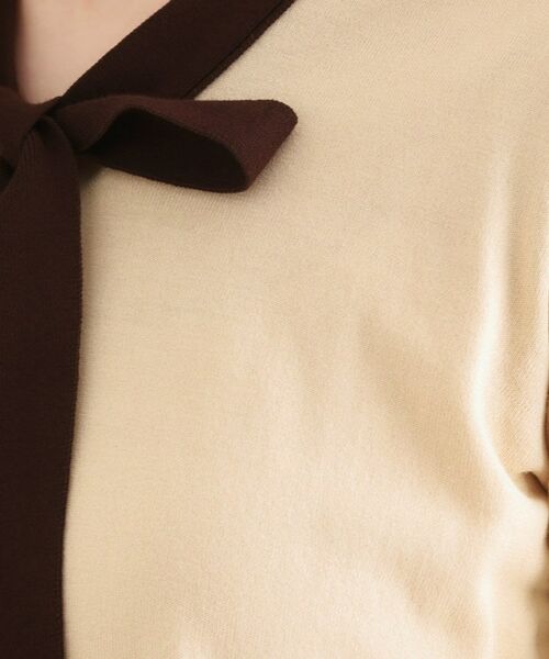 LAURA ASHLEY / ローラ アシュレイ ニット・セーター | 【洗える／ボウタイ／クレリック】プルオーバーニット | 詳細4