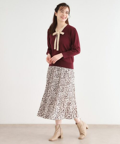 LAURA ASHLEY / ローラ アシュレイ ニット・セーター | 【洗える／ボウタイ／クレリック】プルオーバーニット | 詳細6