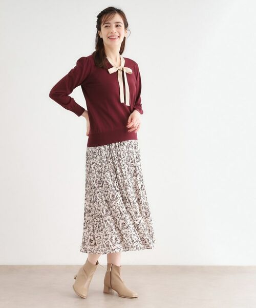 LAURA ASHLEY / ローラ アシュレイ ニット・セーター | 【洗える／ボウタイ／クレリック】プルオーバーニット | 詳細7