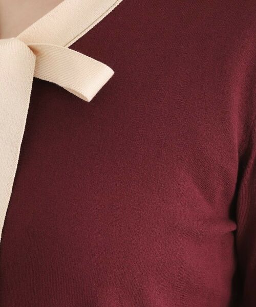 LAURA ASHLEY / ローラ アシュレイ ニット・セーター | 【洗える／ボウタイ／クレリック】プルオーバーニット | 詳細8