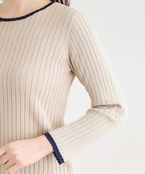 LAURA ASHLEY / ローラ アシュレイ ニット・セーター | 【洗える／ハイゲージ／配色デザイン】プルオーバーニット | 詳細13