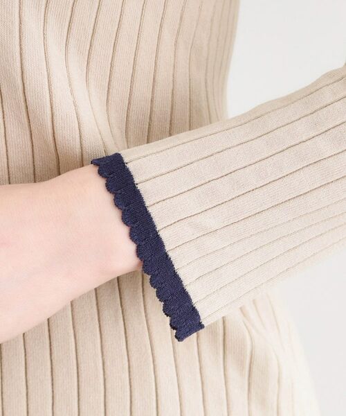 LAURA ASHLEY / ローラ アシュレイ ニット・セーター | 【洗える／ハイゲージ／配色デザイン】プルオーバーニット | 詳細14