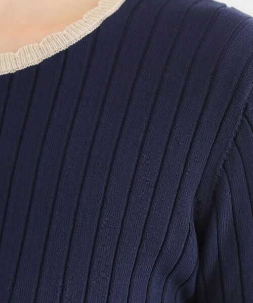 LAURA ASHLEY / ローラ アシュレイ ニット・セーター | 【洗える／ハイゲージ／配色デザイン】プルオーバーニット | 詳細8