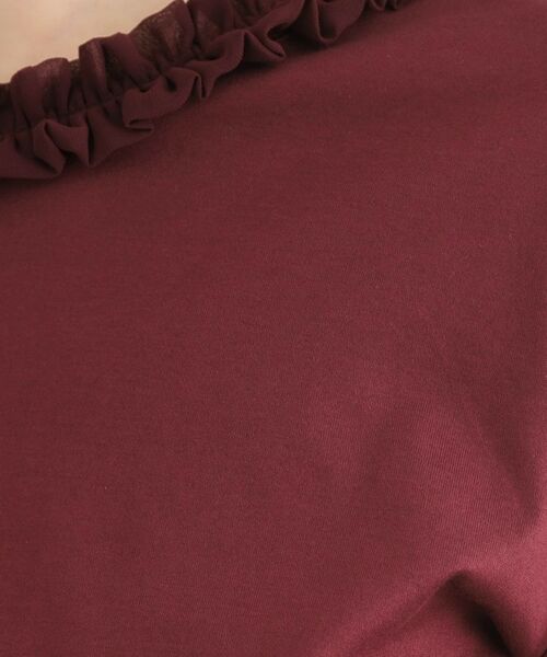 LAURA ASHLEY / ローラ アシュレイ カットソー | 【人気デザイン！7分袖／日本製/コットン100％】シフォンフリルネック カットソー | 詳細12