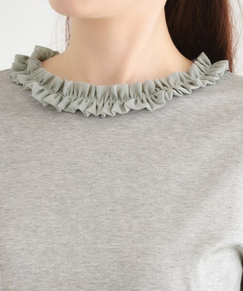 LAURA ASHLEY / ローラ アシュレイ カットソー | 【人気デザイン！7分袖／日本製/コットン100％】シフォンフリルネック カットソー | 詳細20