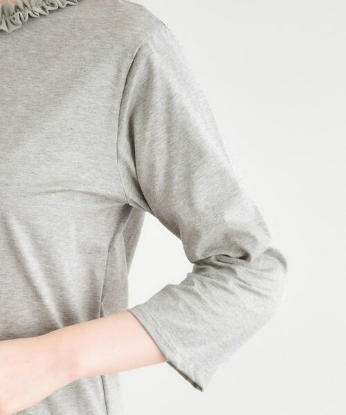 LAURA ASHLEY / ローラ アシュレイ カットソー | 【人気デザイン！7分袖／日本製/コットン100％】シフォンフリルネック カットソー | 詳細22