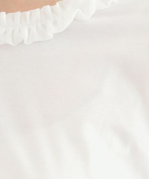 LAURA ASHLEY / ローラ アシュレイ カットソー | 【人気デザイン！7分袖／日本製/コットン100％】シフォンフリルネック カットソー | 詳細4
