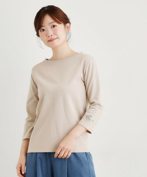 LAURA ASHLEY / ローラ アシュレイ カットソー | 【人気アイテム！袖刺繍あり】デラヴェジャージーカットソー | 詳細9