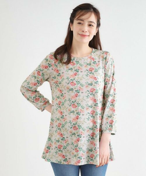 LAURA ASHLEY / ローラ アシュレイ チュニック | 【洗える／ジャージ素材／同柄アイテムあり】ロミリー柄 チュニック | 詳細1