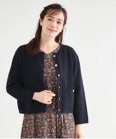 LAURA ASHLEY / ローラ アシュレイ カーディガン・ボレロ | 【洗える／コットン100％／刻印ボタン】コームドコットンカーディガン