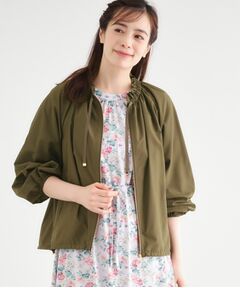 LAURA ASHLEY / ローラ アシュレイ レザーブルゾン・ジャケット | 【洗える／撥水】マットタフタ フレアブルゾン