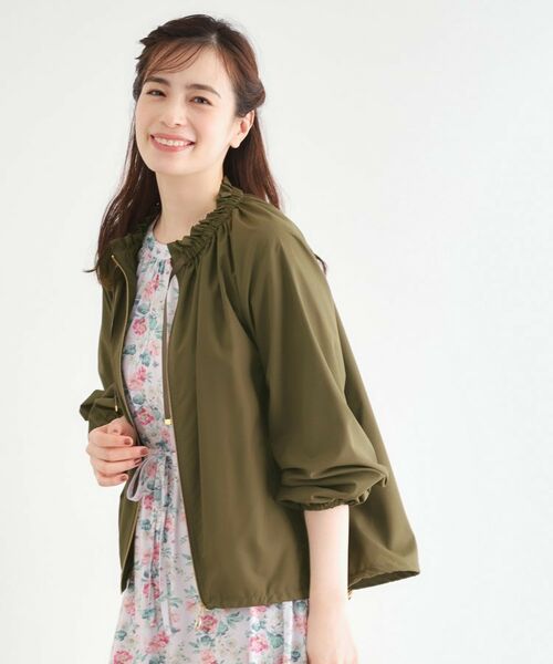 LAURA ASHLEY / ローラ アシュレイ レザーブルゾン・ジャケット | 【洗える／撥水】マットタフタ フレアブルゾン | 詳細1