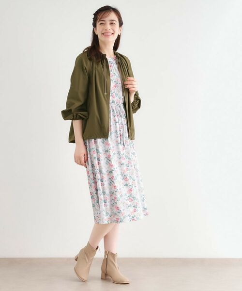 LAURA ASHLEY / ローラ アシュレイ レザーブルゾン・ジャケット | 【洗える／撥水】マットタフタ フレアブルゾン | 詳細3