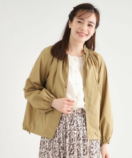 LAURA ASHLEY / ローラ アシュレイ レザーブルゾン・ジャケット | 【洗える／撥水】マットタフタ フレアブルゾン | 詳細5