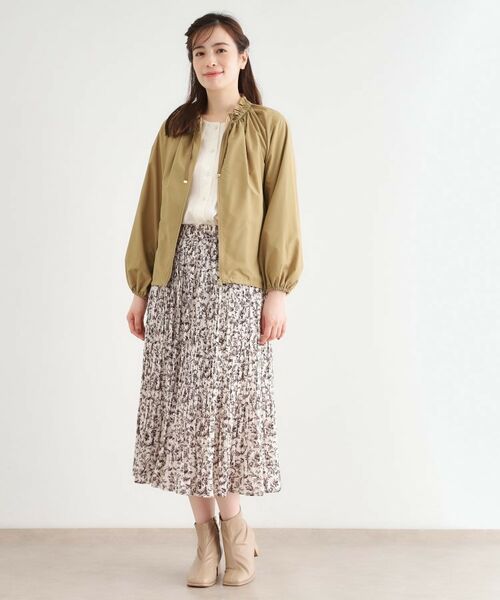 LAURA ASHLEY / ローラ アシュレイ レザーブルゾン・ジャケット | 【洗える／撥水】マットタフタ フレアブルゾン | 詳細8