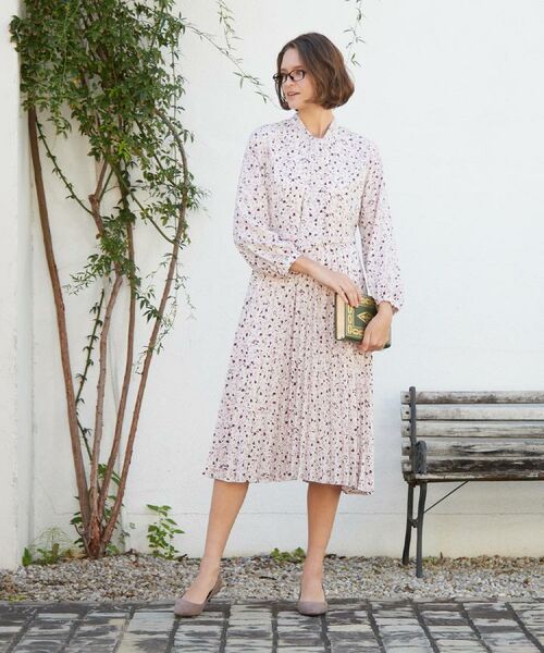 LAURA ASHLEY / ローラ アシュレイ ミニ丈・ひざ丈ワンピース | 【洗える／同柄アイテムあり】トゥワイダル チューリップス柄 ワンピース | 詳細18