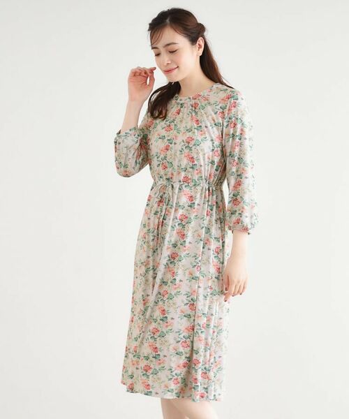 LAURA ASHLEY / ローラ アシュレイ ミニ丈・ひざ丈ワンピース | 【洗える／ジャージ素材／同柄アイテムあり】ロミリー柄 ワンピース | 詳細1