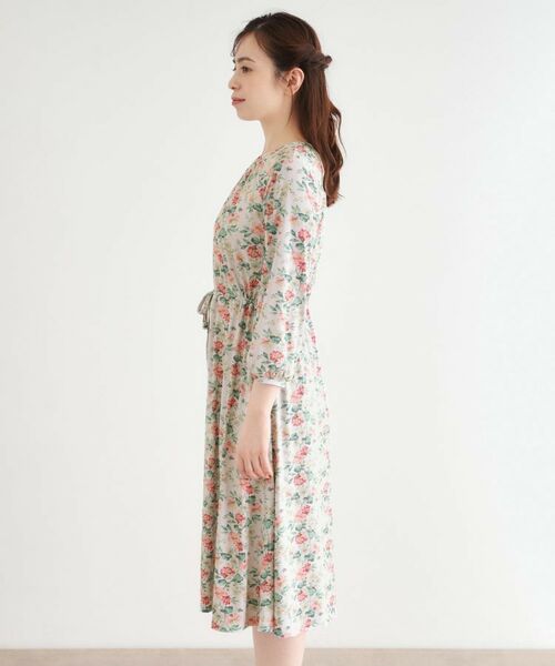 LAURA ASHLEY / ローラ アシュレイ ミニ丈・ひざ丈ワンピース | 【洗える／ジャージ素材／同柄アイテムあり】ロミリー柄 ワンピース | 詳細10