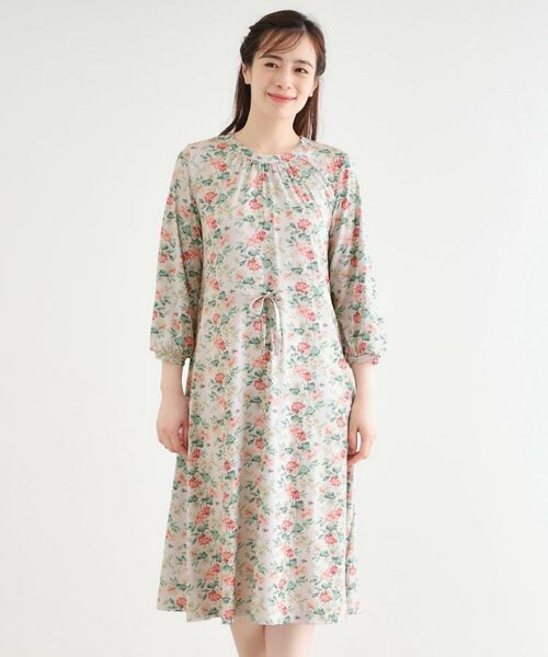 LAURA ASHLEY / ローラ アシュレイ ミニ丈・ひざ丈ワンピース | 【洗える／ジャージ素材／同柄アイテムあり】ロミリー柄 ワンピース | 詳細17