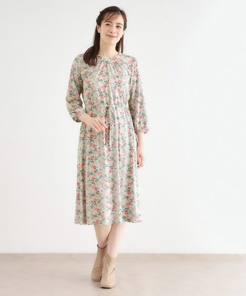 LAURA ASHLEY / ローラ アシュレイ ミニ丈・ひざ丈ワンピース | 【洗える／ジャージ素材／同柄アイテムあり】ロミリー柄 ワンピース | 詳細2