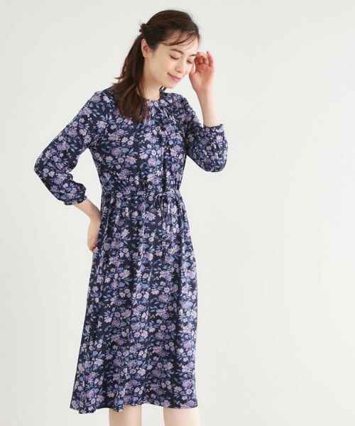 LAURA ASHLEY / ローラ アシュレイ ミニ丈・ひざ丈ワンピース | 【洗える／ジャージ素材／同柄アイテムあり】ロミリー柄 ワンピース | 詳細5