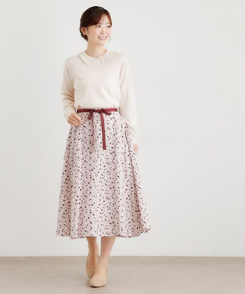 LAURA ASHLEY / ローラ アシュレイ スカート | 【洗える／同柄アイテムあり】トゥワイダル チューリップス柄スカート | 詳細3