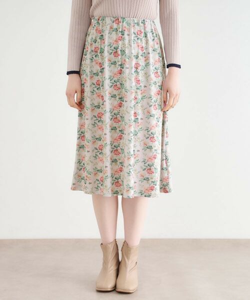 LAURA ASHLEY / ローラ アシュレイ スカート | 【洗える／ジャージ素材／ウエストゴム／同柄アイテムあり】ロミリー柄 スカート | 詳細9