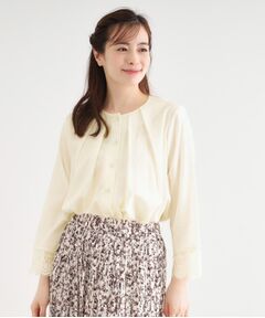 LAURA ASHLEY / ローラ アシュレイ シャツ・ブラウス | 【羽織に使える／ラッセルレース】セルロースブラウス