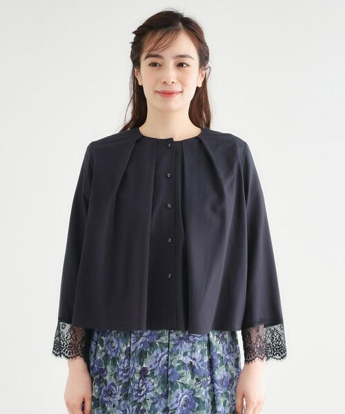 LAURA ASHLEY / ローラ アシュレイ シャツ・ブラウス | 【羽織に使える／ラッセルレース】セルロースブラウス | 詳細9