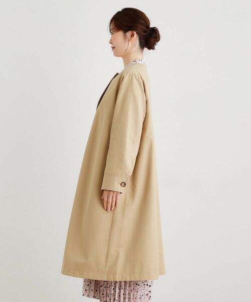 LAURA ASHLEY / ローラ アシュレイ その他アウター | 【袖裏柄あり】ノーカラーロングコート | 詳細12