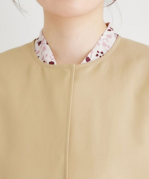 LAURA ASHLEY / ローラ アシュレイ その他アウター | 【袖裏柄あり】ノーカラーロングコート | 詳細14