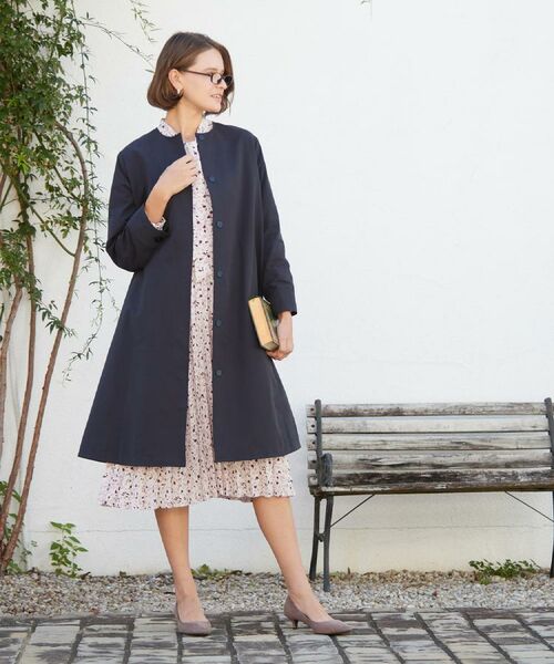 LAURA ASHLEY / ローラ アシュレイ その他アウター | 【袖裏柄あり】ノーカラーロングコート | 詳細21