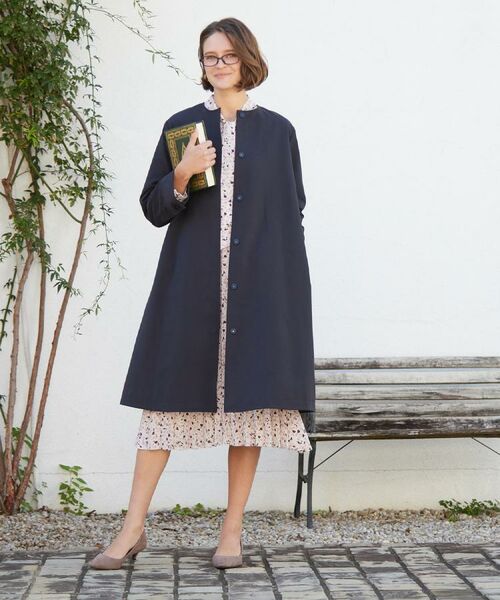 LAURA ASHLEY / ローラ アシュレイ その他アウター | 【袖裏柄あり】ノーカラーロングコート | 詳細22