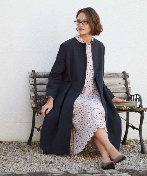 LAURA ASHLEY / ローラ アシュレイ その他アウター | 【袖裏柄あり】ノーカラーロングコート | 詳細23