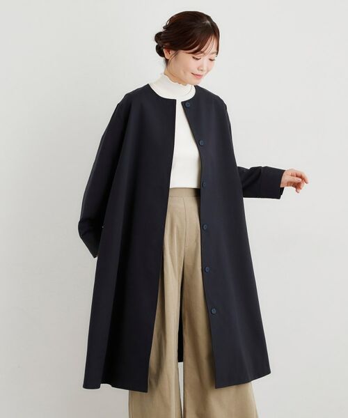 LAURA ASHLEY / ローラ アシュレイ その他アウター | 【袖裏柄あり】ノーカラーロングコート | 詳細6