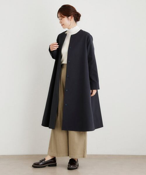 LAURA ASHLEY / ローラ アシュレイ その他アウター | 【袖裏柄あり】ノーカラーロングコート | 詳細8