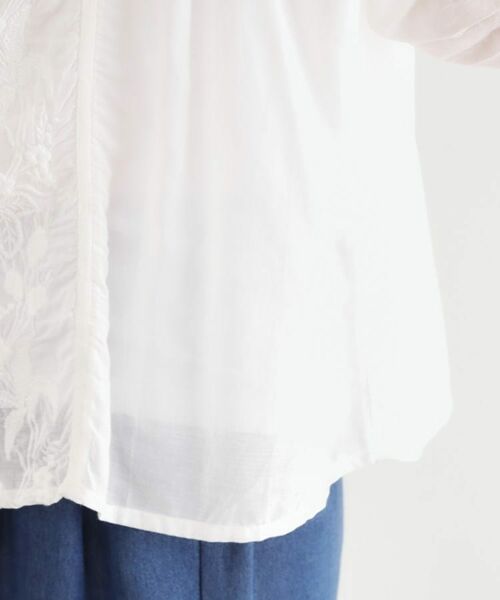 LAURA ASHLEY / ローラ アシュレイ シャツ・ブラウス | 【七分袖／洗える／インド刺繍／羽織に使える】レーヨン混ブラウス | 詳細13