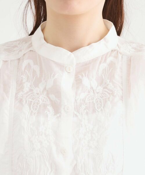 LAURA ASHLEY / ローラ アシュレイ シャツ・ブラウス | 【七分袖／洗える／インド刺繍／羽織に使える】レーヨン混ブラウス | 詳細8