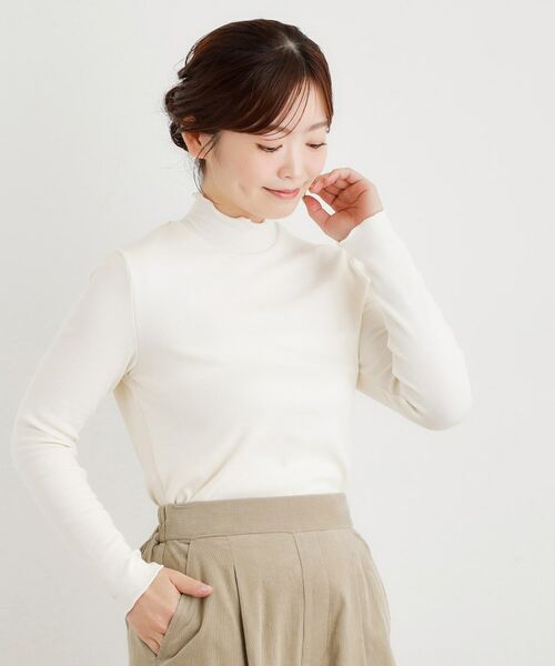 LAURA ASHLEY / ローラ アシュレイ カットソー | 【定番人気アイテム！裏起毛】メロウエラスティックタートルプルオーバー | 詳細1