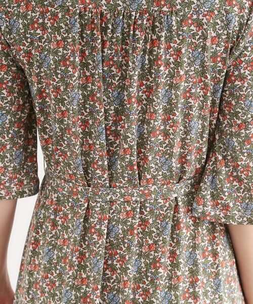 LAURA ASHLEY / ローラ アシュレイ ミニ丈・ひざ丈ワンピース | 【大好評!WEB限定/5分袖/洗える/ジャージ素材/M-LL3サイズ】アイレソン柄ワンピース | 詳細15