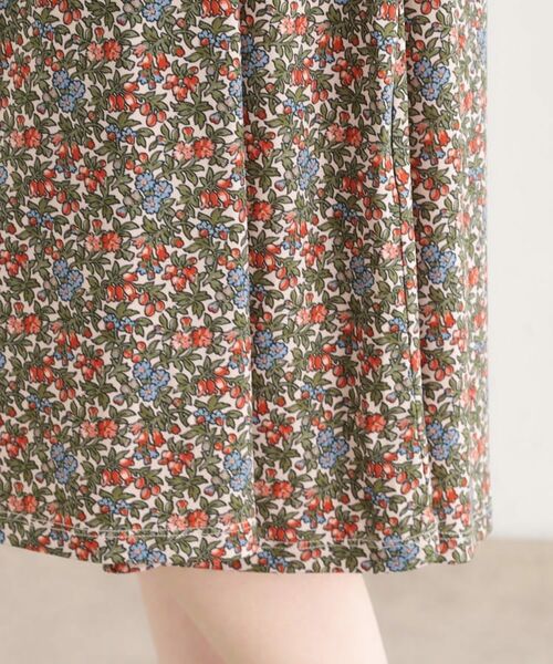 LAURA ASHLEY / ローラ アシュレイ ミニ丈・ひざ丈ワンピース | 【大好評!WEB限定/5分袖/洗える/ジャージ素材/M-LL3サイズ】アイレソン柄ワンピース | 詳細16