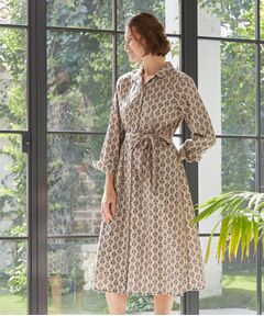LAURA ASHLEY / ローラ アシュレイ ミニ丈・ひざ丈ワンピース | 【WEB限定／洗える／M‐LL 3サイズ／羽織に使える】シュルートン柄コーデュロイワンピース