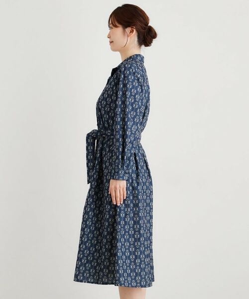 LAURA ASHLEY / ローラ アシュレイ ミニ丈・ひざ丈ワンピース | 【WEB限定/洗える/M‐LL 3サイズ/羽織に使える】シュルートン柄コーデュロイワンピース | 詳細10