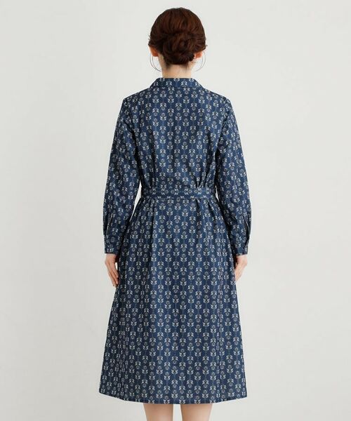 LAURA ASHLEY / ローラ アシュレイ ミニ丈・ひざ丈ワンピース | 【WEB限定/洗える/M‐LL 3サイズ/羽織に使える】シュルートン柄コーデュロイワンピース | 詳細11